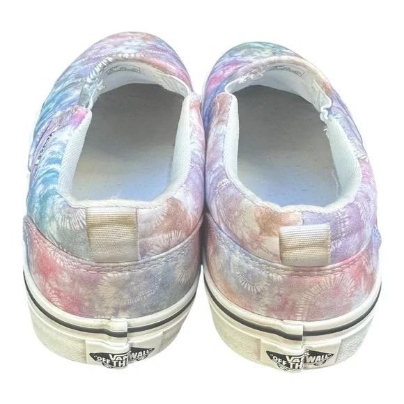 Vans Slip-On Sneakers 🌸 Tie-Dye Pastel Hearts •‎ Size 6 Women’s 🩵🩷🩵🧡 - Picture 3 of 6